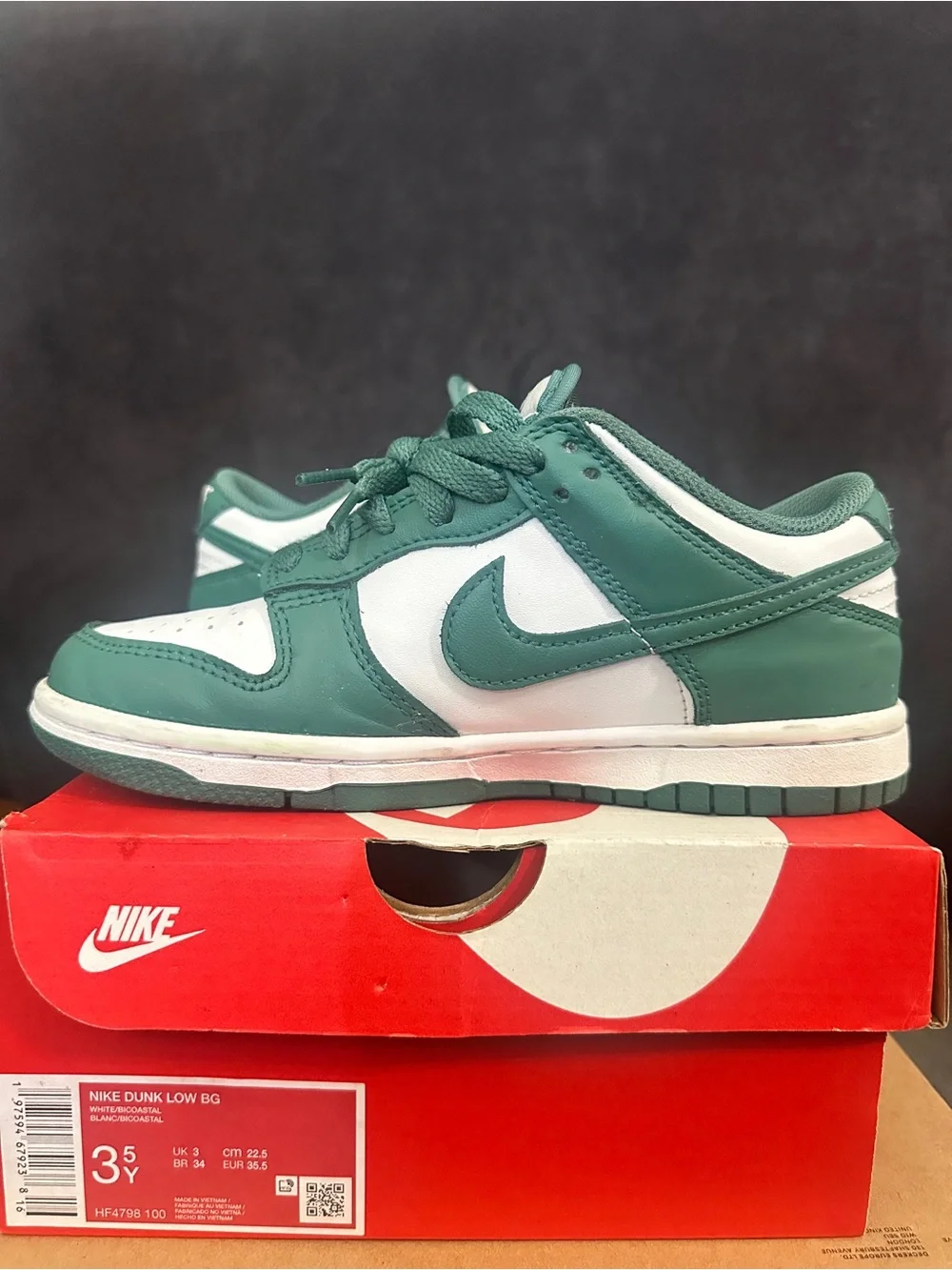 Nike Kids Low-Top Sneakers in Teal and White
